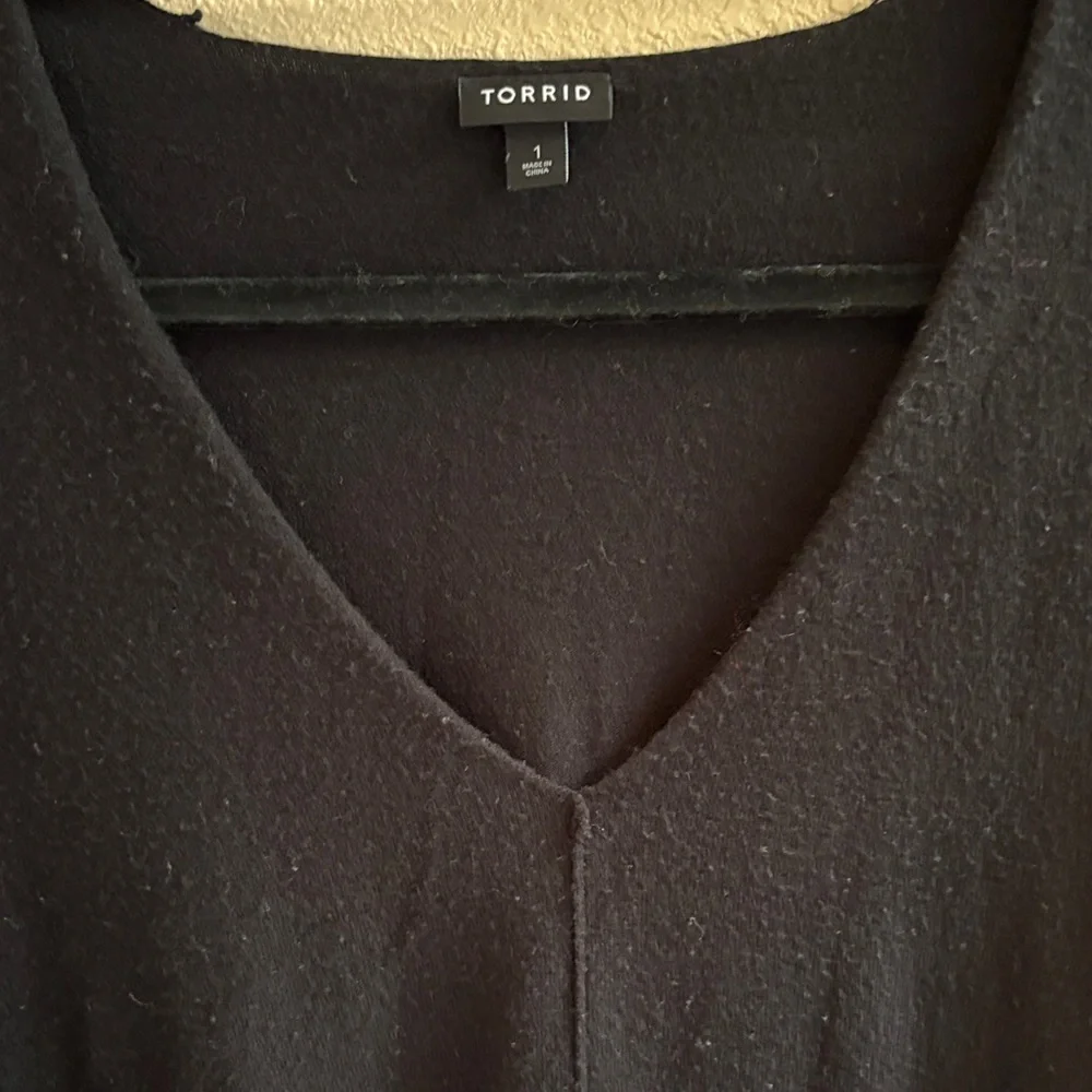 Torrid Black V-Neck Pullover Sweater - Picture 3 of 7
